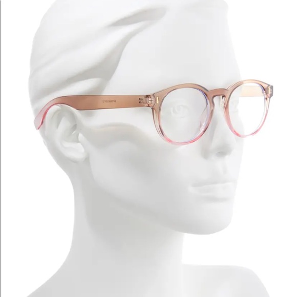 bp Accessories - BP 58mm Round Ombre Blue Light Blocking Glasses In Nude